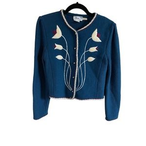 Vintage 90s Tulip Wool Cardigan Size Medium